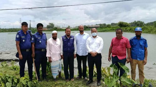 আখাউড়ায় পুকুর ভরাট করায় লাখ টাকা জরিমানা