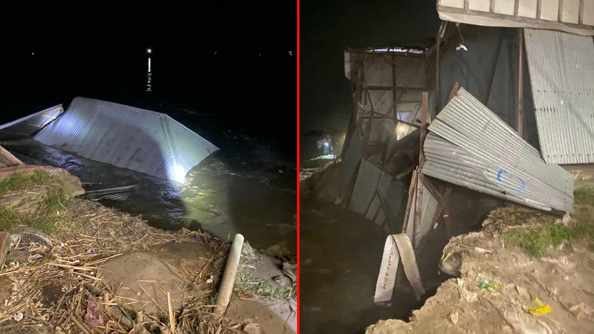 মুন্সিগঞ্জের দিঘীরপাড় বাজারে পদ্মায় ভাঙন, বিলীন একাধিক ব্যবসা প্রতিষ্ঠান