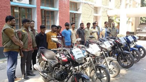 ৬ মোটরসাইকেলসহ আন্তঃজেলা চোর চক্রের ৮ সদস্য গ্রেফতার