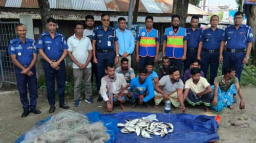 রাজবাড়ীতে ১২ জেলে আটক, ৯ জনের নামে মামলা