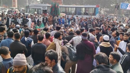 হাদি হত্যার বিচার দাবিতে ফের শাহবাগে ইনকিলাব মঞ্চের অবস্থান