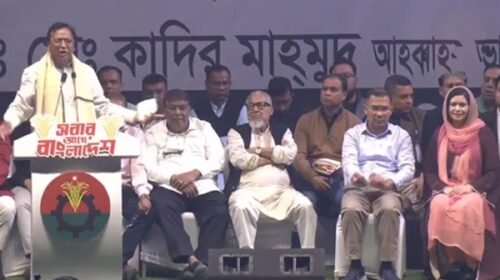 ভাষানটেকের সমাবেশে তারেক রহমান, নেতাকর্মীদের ঢল